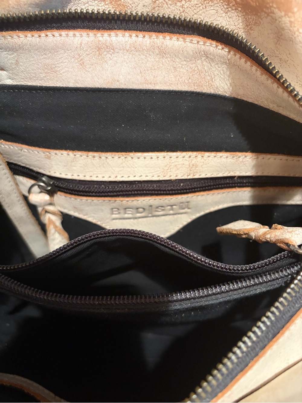 Bed Stu Vintage-Style Distressed Black Leather bag. NWOT - Picture 10 of 11
